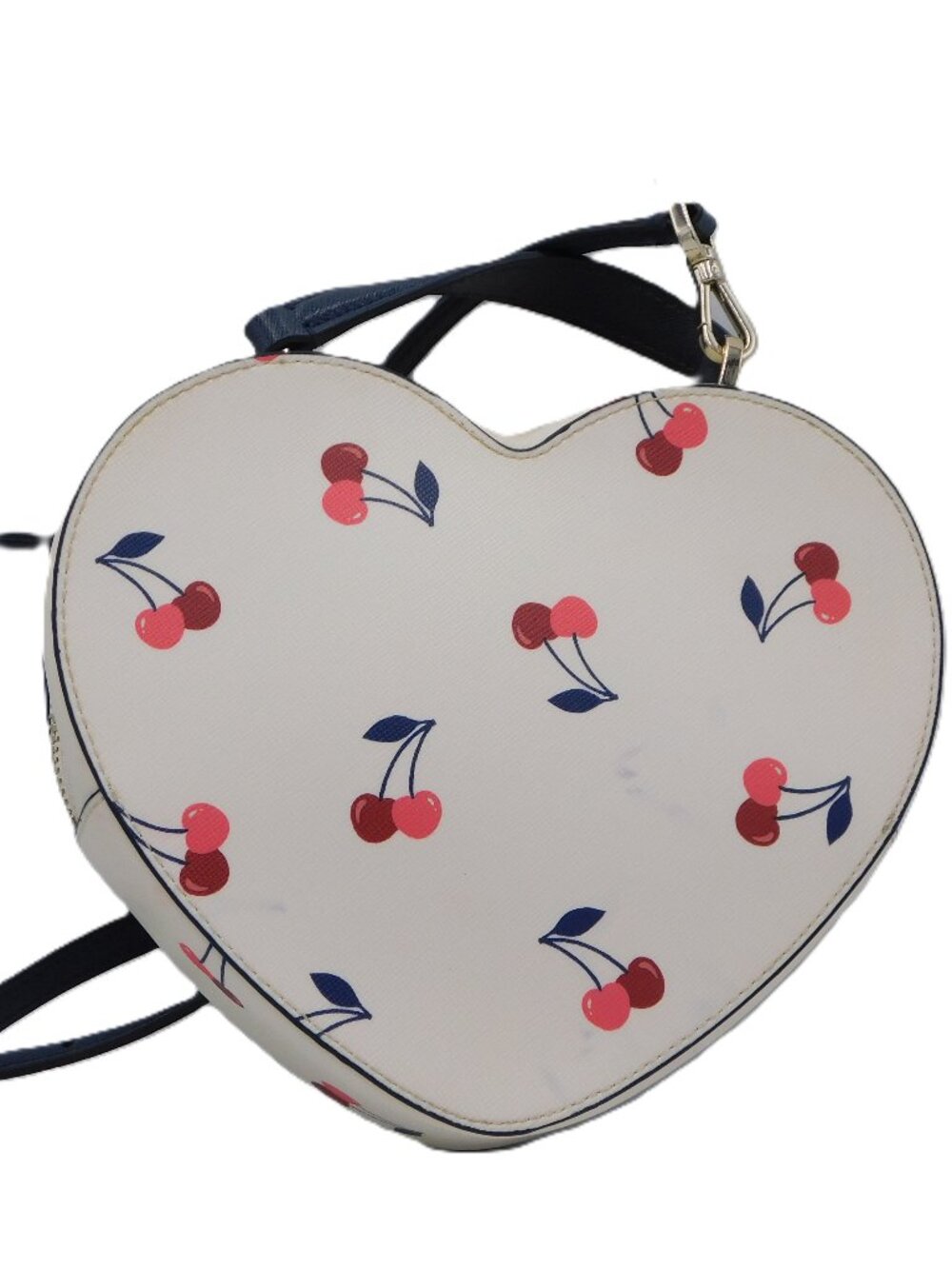 kate spade New York Love Shack Cherry Heart Crossbody in Cream | Stained | Fair - Picture 4 of 14